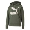 Sudadera con capucha clásica con el logotipo “Verde oliva y blanco” (mujeres)