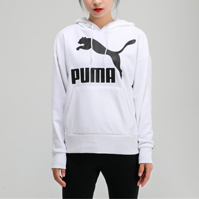 Sudadera con capucha clásica con el logotipo “White Black” (Mujeres)