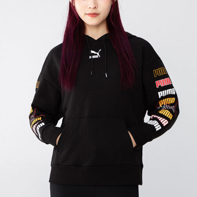 Sudadera con capucha clásica con gráficos (WMNS) “Negra”