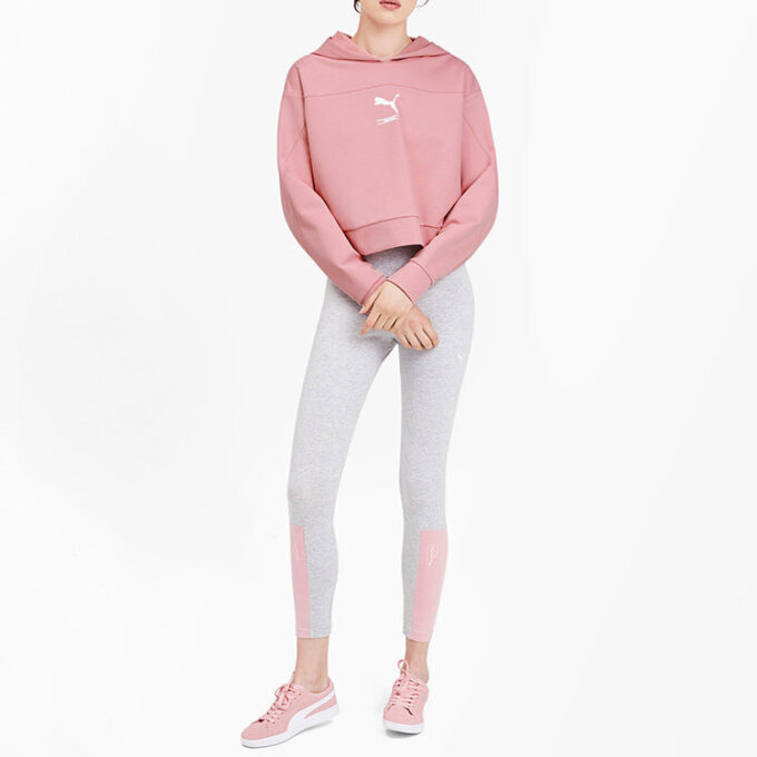 Sudadera con capucha clásica con logo rosa (WMNS)