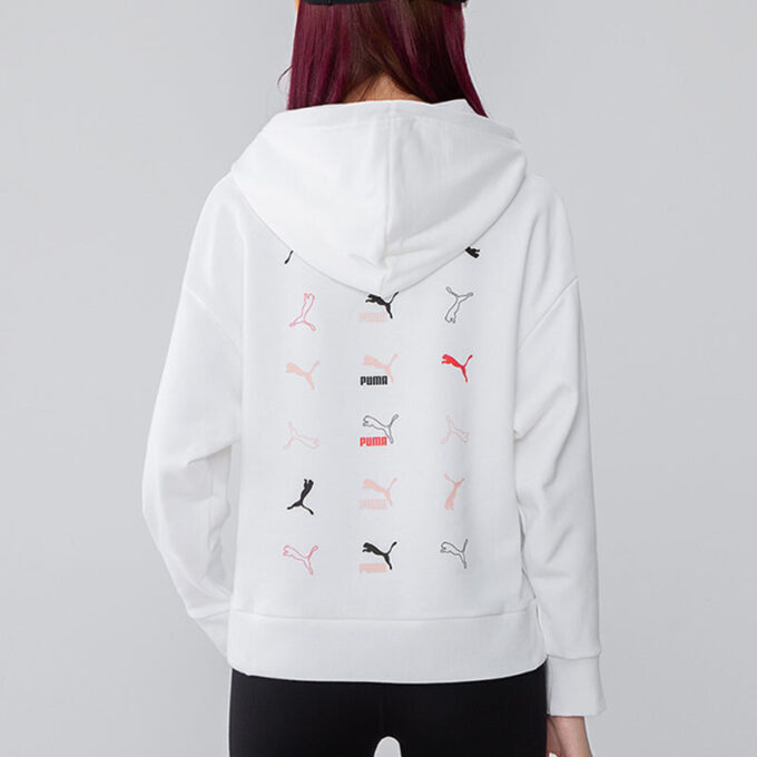 Sudadera con capucha clásica con logotipos (WMNS) “Blanca”