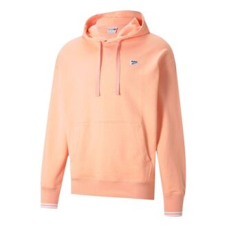 Sudadera con capucha con el logo del centro en rosa, negro y blanco