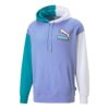 Sudadera con capucha con logo de fandom en bloques de color morado