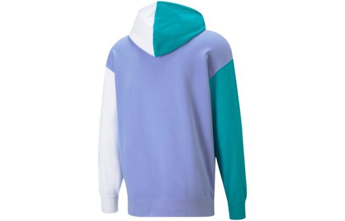 Sudadera con capucha con logo de fandom en bloques de color morado