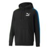 Sudadera con capucha de algodón con cuello redondo “Negro, azul y verde”