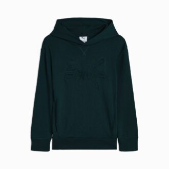 Sudadera con capucha de algodón polar Essentials Embossed para niños grandes