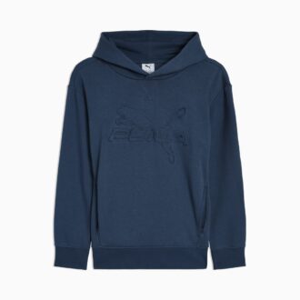 Sudadera con capucha de algodón polar Essentials Embossed para niños grandes