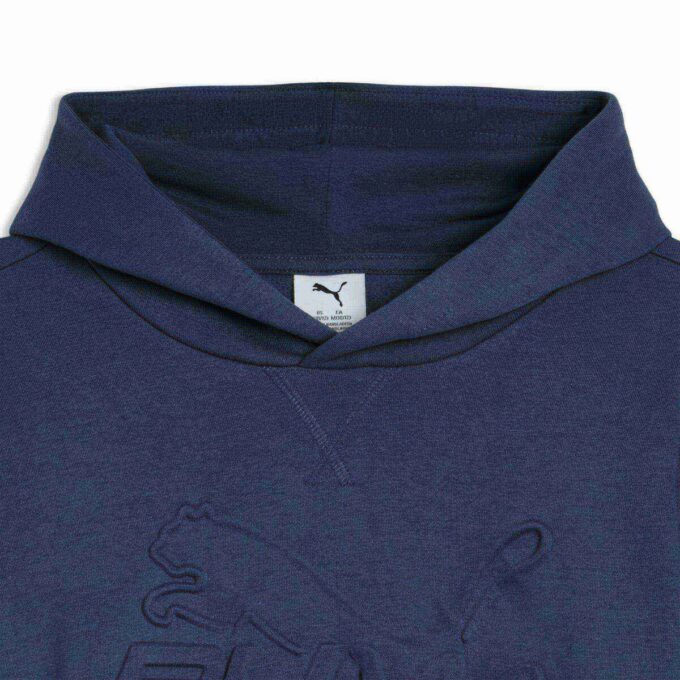 Sudadera con capucha de algodón polar Essentials Embossed para niños grandes