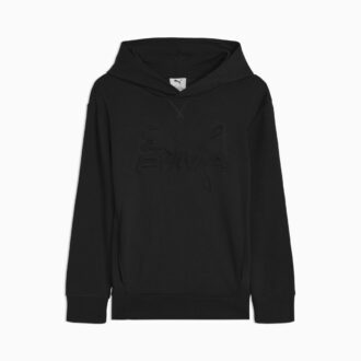 Sudadera con capucha de forro polar Essentials Embossed para niños pequeños