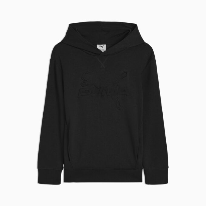 Sudadera con capucha de forro polar Essentials Embossed para niños pequeños