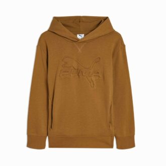 Sudadera con capucha de forro polar Essentials Embossed para niños pequeños