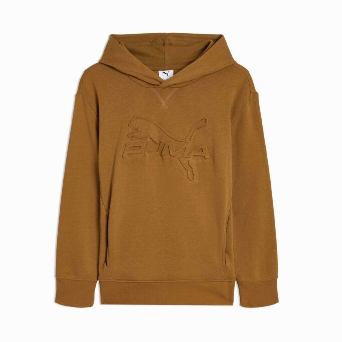 Sudadera con capucha de forro polar Essentials Embossed para niños pequeños