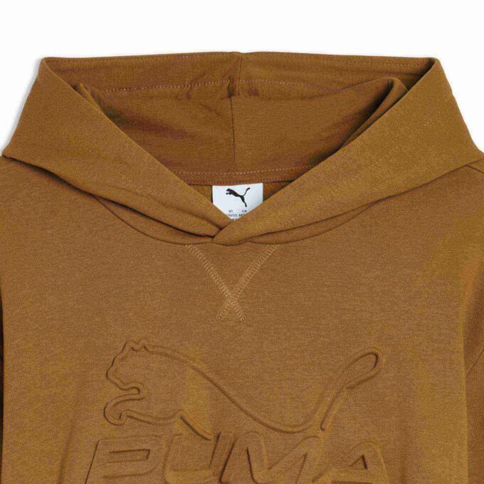 Sudadera con capucha de forro polar Essentials Embossed para niños pequeños