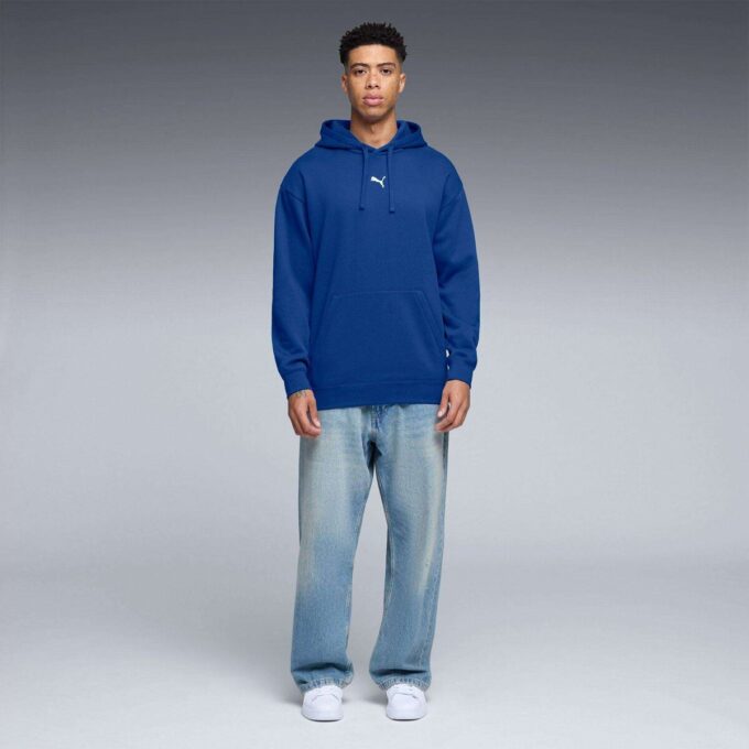 Sudadera con capucha de forro polar Essentials Relaxed para hombre Sudadera con capucha de forro polar Essentials Relaxed para hombre