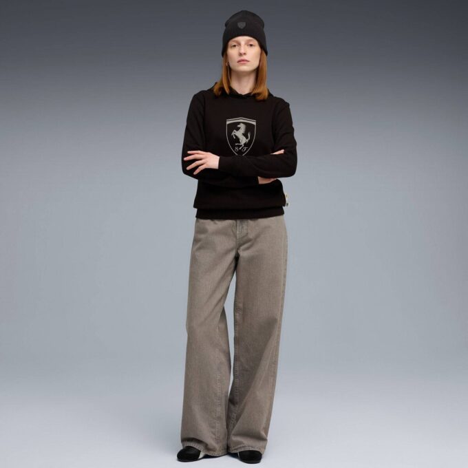 Sudadera con capucha de forro polar para mujer de la Scuderia Ferrari Motorsport Sudadera con capucha de forro polar para mujer de la Scuderia Ferrari Motorsport