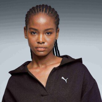 Sudadera con capucha de jacquard Elevated Essentials para mujer