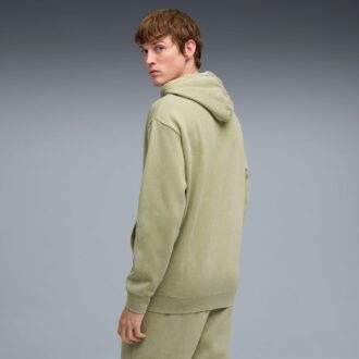Sudadera con capucha de polar con lavado ácido Elevated Essentials para hombre