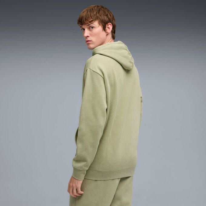 Sudadera con capucha de polar con lavado ácido Elevated Essentials para hombre Sudadera con capucha de polar con lavado ácido Elevated Essentials para hombre