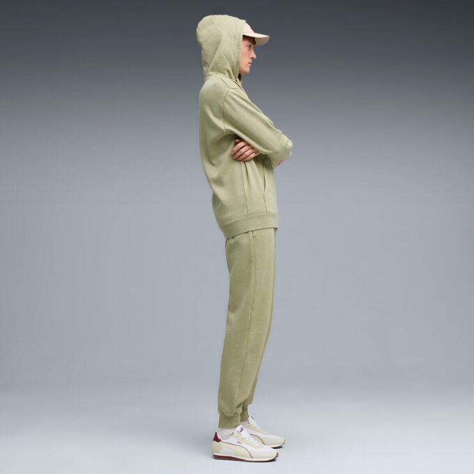 Sudadera con capucha de polar con lavado ácido Elevated Essentials para hombre Sudadera con capucha de polar con lavado ácido Elevated Essentials para hombre