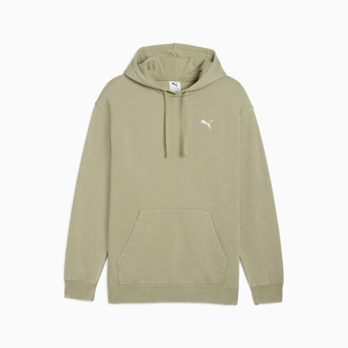 Sudadera con capucha de polar con lavado ácido Elevated Essentials para hombre Sudadera con capucha de polar con lavado ácido Elevated Essentials para hombre