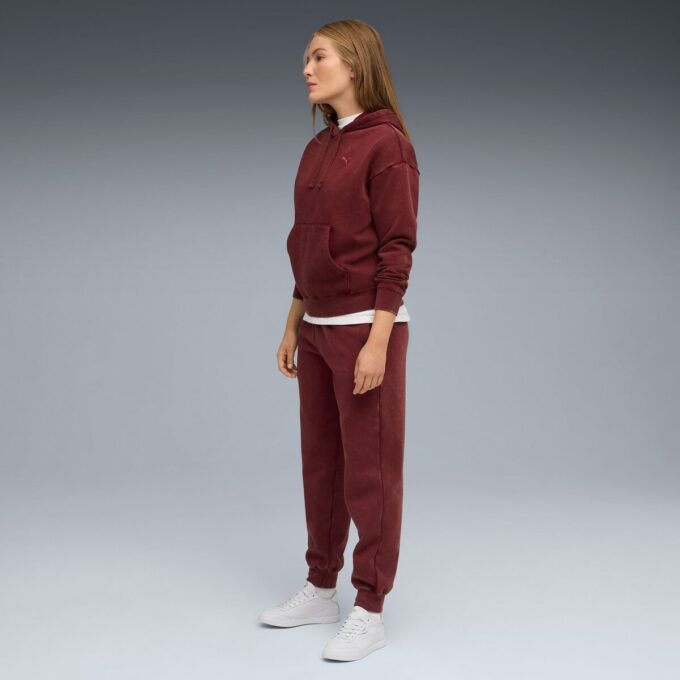 Sudadera con capucha de polar con lavado ácido Elevated Essentials para mujer Sudadera con capucha de polar con lavado ácido Elevated Essentials para mujer