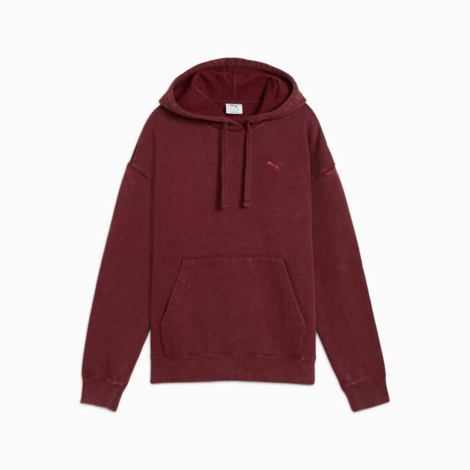 Sudadera con capucha de polar con lavado ácido Elevated Essentials para mujer Sudadera con capucha de polar con lavado ácido Elevated Essentials para mujer