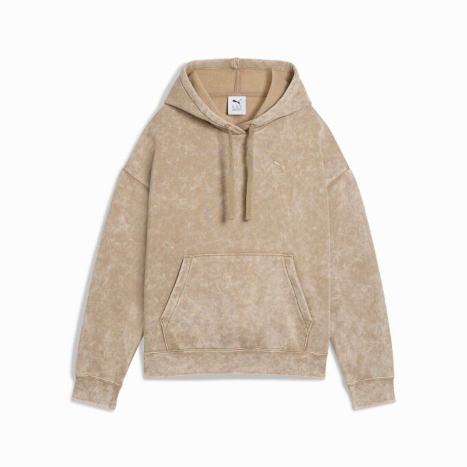 Sudadera con capucha de polar con lavado ácido Elevated Essentials para mujer Sudadera con capucha de polar con lavado ácido Elevated Essentials para mujer