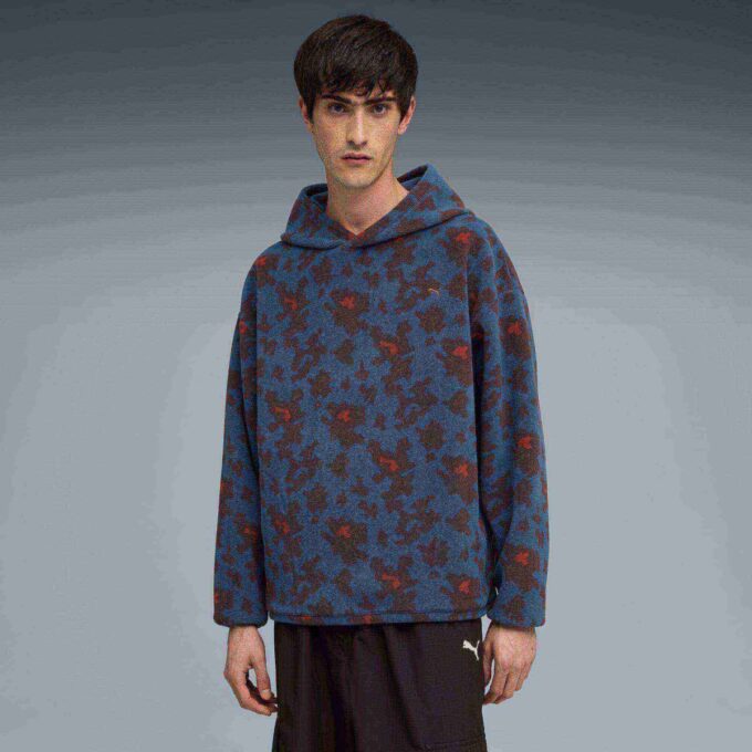Sudadera con capucha de polar estampada para hombre con estampado completo Sudadera con capucha de polar estampada para hombre con estampado completo