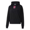 Sudadera con capucha deportiva informal de manga larga para mujer, color negro