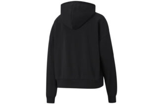 Sudadera con capucha deportiva informal de manga larga para mujer, color negro