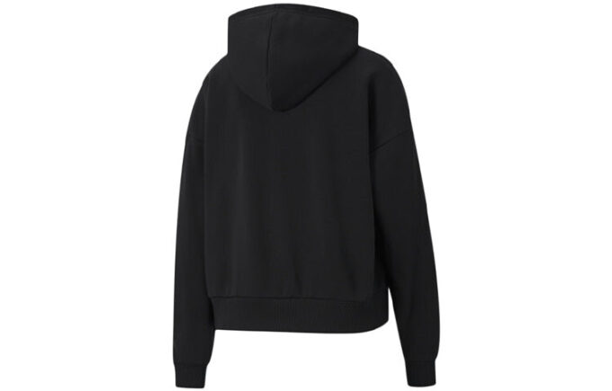 Sudadera con capucha deportiva informal de manga larga para mujer, color negro