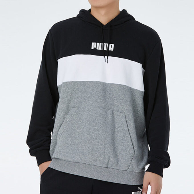 Sudadera con capucha Double Down “Gris, negro y blanco”