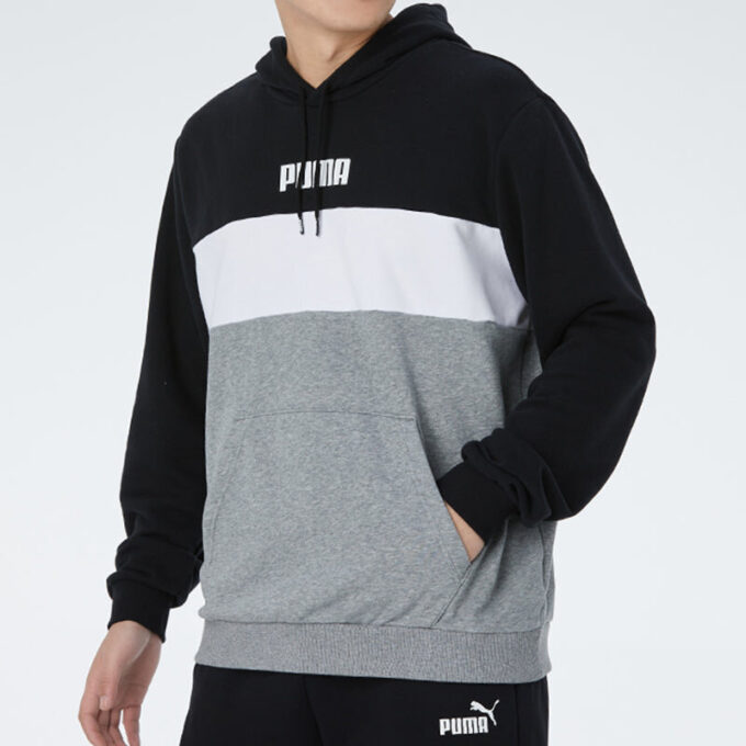 Sudadera con capucha Double Down “Gris, negro y blanco”