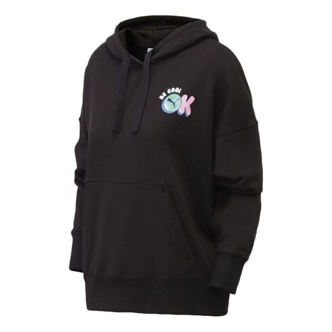 Sudadera con capucha Downtown Graphic “Negro, azul y rosa” (WMNS)