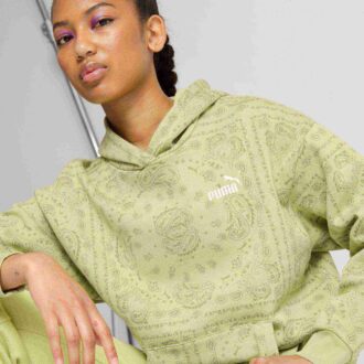 Sudadera con capucha ESS+ Paisley AOP para mujer