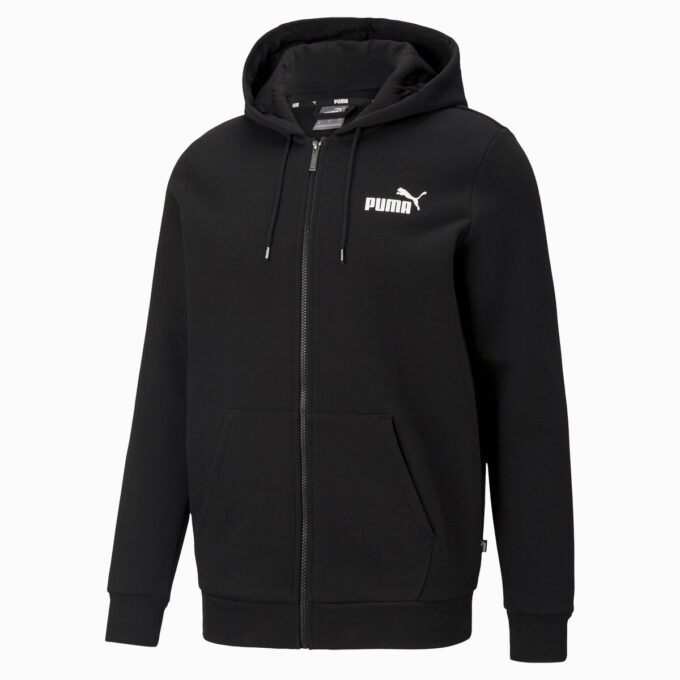 Sudadera con capucha Essentials con cremallera completa y logotipo para hombre