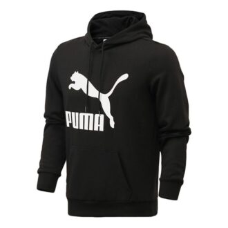 Sudadera con capucha Essentials Fleece “Negro y blanco”