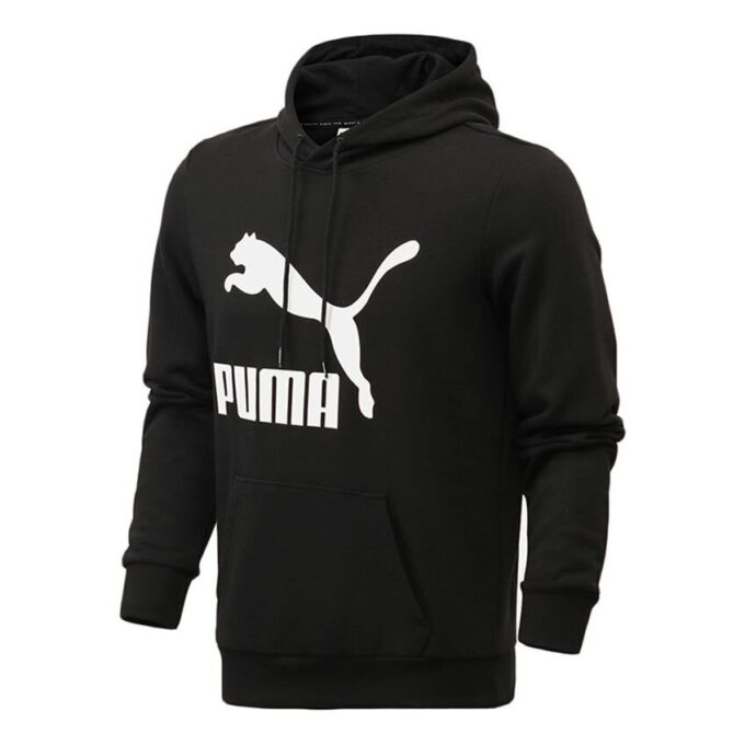 Sudadera con capucha Essentials Fleece “Negro y blanco”