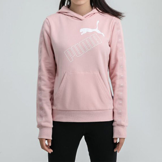 Sudadera con capucha Essentials Logo “Rosa y blanco” para mujer