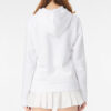 Sudadera con capucha Essentials para mujer, color blanco y negro