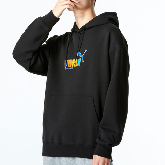 Sudadera con capucha Essentials Rainbow “Negra”