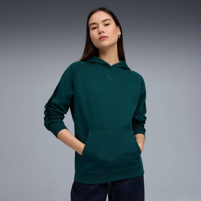 Sudadera con capucha Essentials Satin para mujer Sudadera con capucha Essentials Satin para mujer