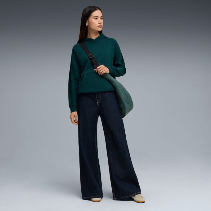 Sudadera con capucha Essentials Satin para mujer Sudadera con capucha Essentials Satin para mujer