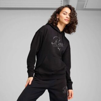 Sudadera con capucha Essentials Script para mujer