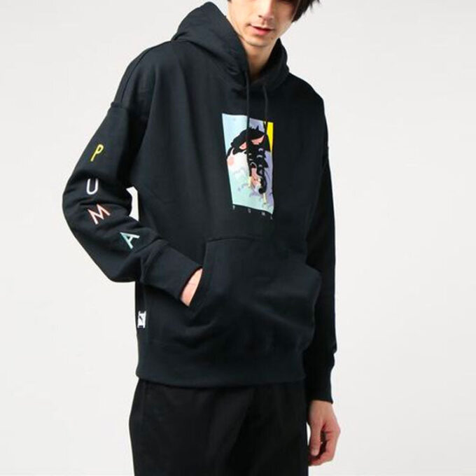 Sudadera con capucha Fierce Cat (negra)