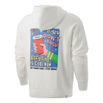 Sudadera con capucha gráfica del centro “Blanco, azul y rojo”