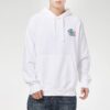 Sudadera con capucha gráfica del centro “Blanco, azul y rojo”