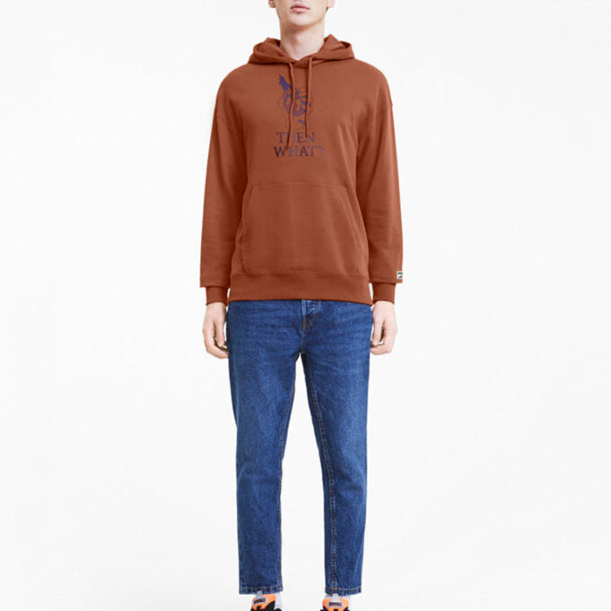 Sudadera con capucha gráfica del centro “Marrón”