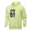 Sudadera con capucha gráfica informal “Verde y negro”