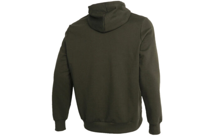Sudadera con capucha gráfica “Verde oliva y blanco”